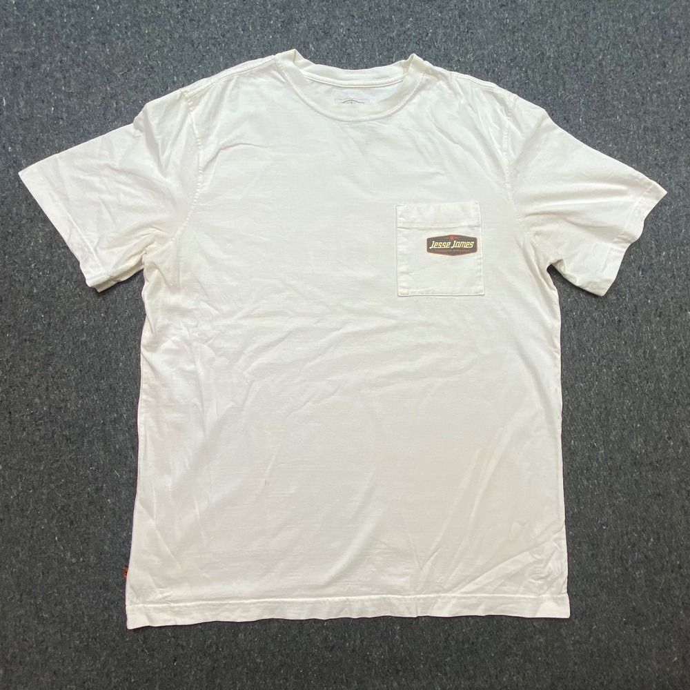 Jesse James Industrial Workwear T Shirt L Large Mens White Biker Built To Last